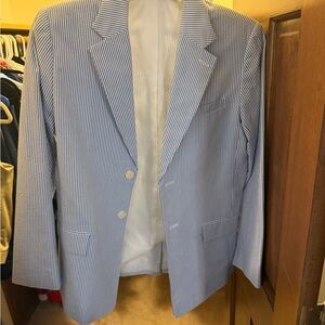 Talbots Kids Classic Blue Striped Blazer